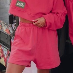 Daily Drills Women’s Sweat Shorts 💗❤️ Color: Punch - Size: XS/S